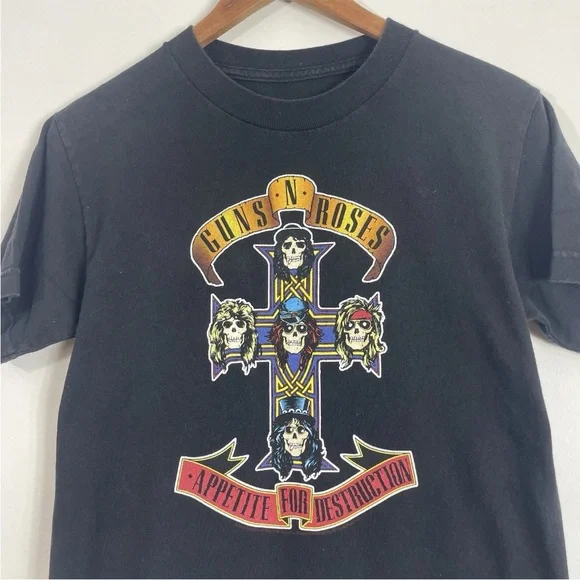 Guns n Roses Tee Y2K VTG 2000s 2005 Small Band music Tour T-shirt Skull GNR - Picture 4 of 12